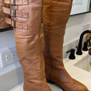 Steve Madden Miidori Cognac Leather Tall Boots size 8
